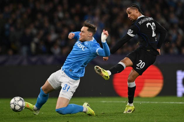SSC Napoli v Chelsea FC - UEFA Champions League 2025 26 League Phase MD8 Joao Pedro of Chelsea F.C. scores the goal for 2-3 during the UEFA Champions League phase day 8 football match between S.S.C. Napoli and Chelsea F.C. at the Diego Armando Maradona Stadium in Naples, Italy, on January 27, 2026. Naples Italy Italy  Copyright: xDomenicoxCippitellix originalFilename:cippitelli-sscnapol260128_npJZf.jpg