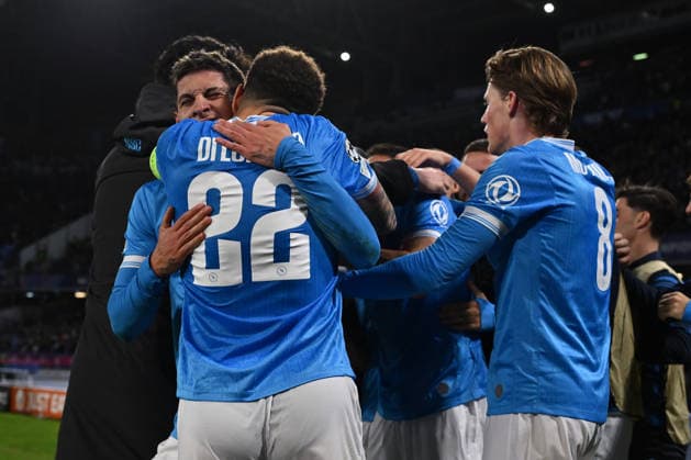 SSC Napoli v Chelsea FC - UEFA Champions League 2025 26 League Phase MD8 Rasmus Hojlund of S.S.C. Napoli celebrates after scoring the goal to make it 2-1 during the UEFA Champions League phase day 8 football match between S.S.C. Napoli and Chelsea F.C. at the Diego Armando Maradona Stadium in Naples, Italy, on January 27, 2026. Naples Italy Italy  Copyright: xDomenicoxCippitellix originalFilename:cippitelli-sscnapol260128_np7b5.jpg