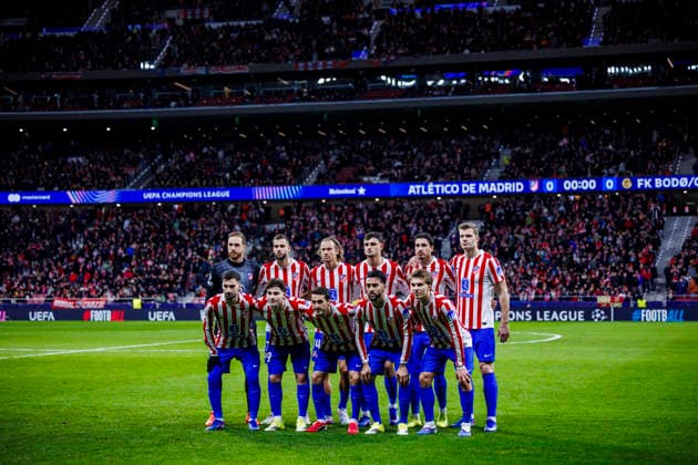Atletico de Madrid vs Bodo Glimt - UEFA Champions League - 28 01 2026 Starter eleven of Atletico de Madrid during the UEFA Champions League match between Atletico de Madrid and Bodo Glimt at Riyadh Air Metropolitano on January 28, 2026 in Madrid, Spain. Madrid Spain Copyright: xMarinaxFrutos PGSxPhotoxAgencyx
