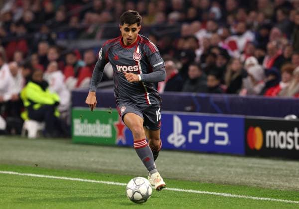Lorenzo Scipioni of Olympiakos Piraeus during the match AFC Ajax Amsterdam vs Olympiacos Piraues at the Johan Cruijff ArenA for the UEFA Champions League season 2025 2026 in AMSTERDAM, Netherlands on 28 january 2026 Photo by Peter Lous EYE4IMAGES
