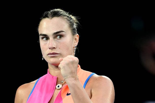 TENNIS AUSTRALIAN OPEN, Aryna Sabalenka of Russia reacts during the women™s semifinasl against Elina Svitolina of Ukraine on day 12 of the 2026 Australian Open tennis tournament at Melbourne Park in Melbourne, Thursday, January 29, 2026. ( NO ARCHIVING MELBOURNE VICTORIA AUSTRALIA  Copyright: xJOELxCARRETTx 20260129168178117910