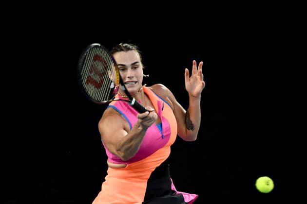 TENNIS AUSTRALIAN OPEN, Aryna Sabalenka of Russia in action during the women™s semifinal against Elina Svitolina of Ukraine on day 12 of the 2026 Australian Open tennis tournament at Melbourne Park in Melbourne, Thursday, January 29, 2026. ( NO ARCHIVING MELBOURNE VICTORIA AUSTRALIA  Copyright: xJOELxCARRETTx 20260129148825710909