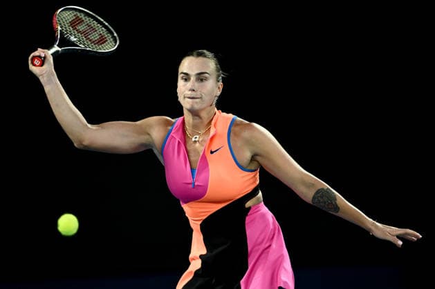 TENNIS AUSTRALIAN OPEN, Aryna Sabalenka of Russia in action during the women™s semifinal against Elina Svitolina of Ukraine on day 12 of the 2026 Australian Open tennis tournament at Melbourne Park in Melbourne, Thursday, January 29, 2026. ( NO ARCHIVING MELBOURNE VICTORIA AUSTRALIA  Copyright: xJOELxCARRETTx 20260129159711555910