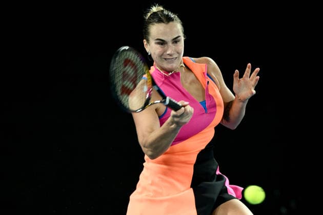 TENNIS AUSTRALIAN OPEN, Aryna Sabalenka of Russia in action during the women™s semifinal against Elina Svitolina of Ukraine on day 12 of the 2026 Australian Open tennis tournament at Melbourne Park in Melbourne, Thursday, January 29, 2026. ( NO ARCHIVING MELBOURNE VICTORIA AUSTRALIA  Copyright: xJOELxCARRETTx 20260129110064873770