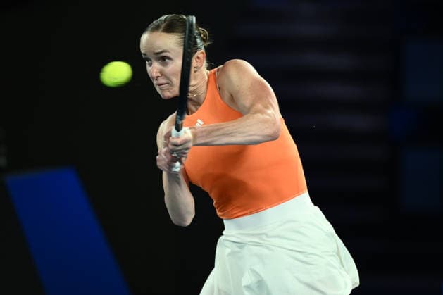 TENNIS AUSTRALIAN OPEN, Elina Svitolina of Ukraine in action during the women™s semifinal against Aryna Sabalenka of Russia on day 12 of the 2026 Australian Open tennis tournament at Melbourne Park in Melbourne, Thursday, January 29, 2026. ( NO ARCHIVING MELBOURNE VICTORIA AUSTRALIA  Copyright: xJOELxCARRETTx 20260129157739096884