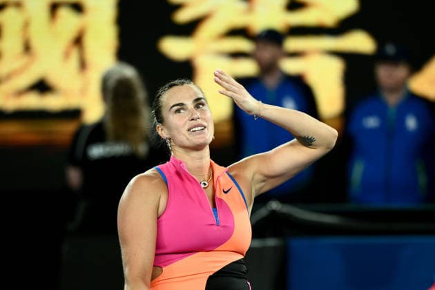 TENNIS AUSTRALIAN OPEN, Aryna Sabalenka of Russia celebrates her win in the women™s semifinal against Elina Svitolina of Ukraine on day 12 of the 2026 Australian Open tennis tournament at Melbourne Park in Melbourne, Thursday, January 29, 2026. ( NO ARCHIVING MELBOURNE VICTORIA AUSTRALIA  Copyright: xJOELxCARRETTx 20260129121748509120