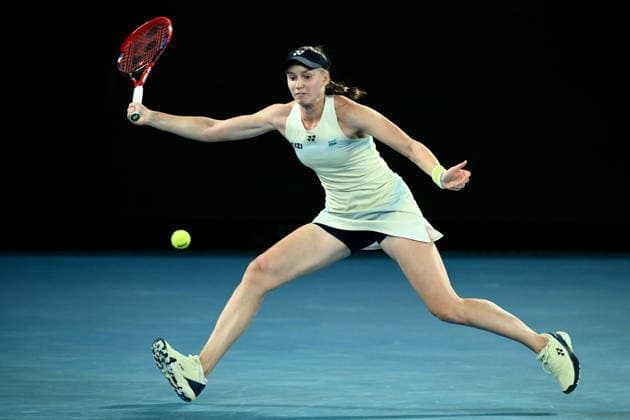 TENNIS AUSTRALIAN OPEN, Elena Rybakina of Kazakhstan in action during the women™s semifinal against Jessica Pegula of the USA on day 12 of the 2026 Australian Open tennis tournament at Melbourne Park in Melbourne, Thursday, January 29, 2026. ( NO ARCHIVING MELBOURNE VICTORIA AUSTRALIA  Copyright: xJOELxCARRETTx 20260129115706900538
