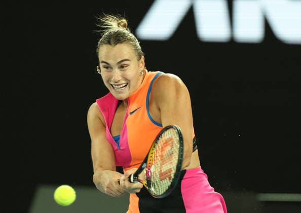 January 29, 2026, Melbourne, Victoria, Australia: ARYNA SABALENKA during the match against E. Svitolina of Ukraine in the semifinal of Australian Open, Melbourne, Australia. Sabalenka won 6:2, 6:3. Melbourne Australia - ZUMAc278 20260129_zsp_c278_002 Copyright: xMarcinxCholewinskix