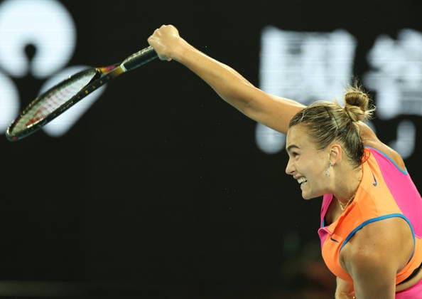 January 29, 2026, Melbourne, Victoria, Australia: ARYNA SABALENKA during the match against E. Svitolina of Ukraine in the semifinal of Australian Open, Melbourne, Australia. Sabalenka won 6:2, 6:3. Melbourne Australia - ZUMAc278 20260129_zsp_c278_003 Copyright: xMarcinxCholewinskix