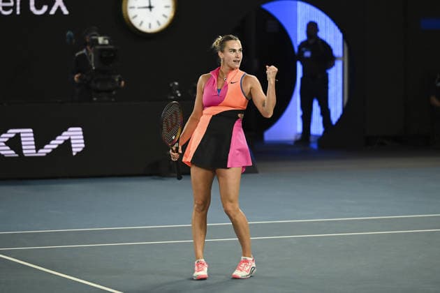 Australian Open 2026 - Semifinals MELBOURNE, AUSTRALIA - JANUARY 29: Aryna Sabalenka reaction after winning her Semifinals match against Elina Svitolina (UKR) (not seen) and making it to the Final in of the Australian Open grand slam tennis tournament at Melbourne Park in Melbourne, Australia on January 29, 2026 Mark Avellino Anadolu Melbourne Australia. Editorial use only. Please get in touch for any other usage.  Copyright: x2026xAnadoluxMarkxAvellinox