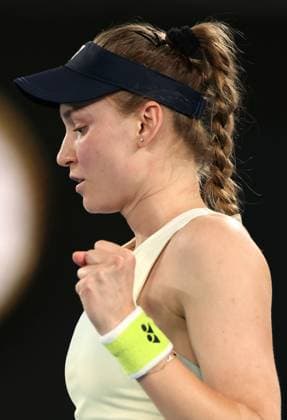 Elena Rybakina celebrates during her semi-final match Australian Open tennis tournament, Day Twelve, Melbourne Park, Australia - 29 Jan 2026Melbourne Melbourne Park Victoria (VIC) Australia  Copyright: xEllaxLing Shutterstockx 16455615cc