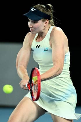 TENNIS AUSTRALIAN OPEN, Elena Rybakina of Kazakhstan in action during the women™s semifinal against Jessica Pegula of the USA on day 12 of the 2026 Australian Open tennis tournament at Melbourne Park in Melbourne, Thursday, January 29, 2026. ( NO ARCHIVING MELBOURNE VICTORIA AUSTRALIA  Copyright: xJOELxCARRETTx 20260129150333420680