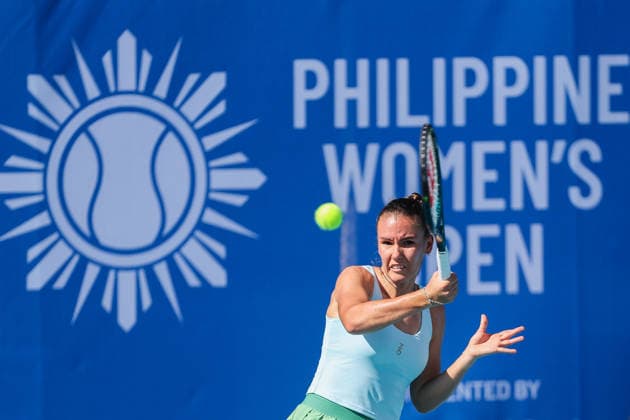 (260129) -- MANILA, Jan. 29, 2026 -- Tatiana Prozorova hits a return during the women s singles quarterfinal match between Tatiana Prozorova of Russia and Sofia Costoulas of Belgium at the WTA, Tennis Damen Philippine Women s Open in Manila, the Philippines, Jan. 29, 2026. ) (SP)THE PHILIPPINES-MANILA-TENNIS-WTA PHILIPPINE WOMEN S OPEN-SINGLES RouellexUmali 