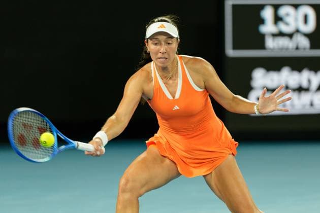 January 29, 2026: 6th seed JESSICA PEGULA of the USA in action against 5th seed ELENA RYBAKINA of Kazakhstan on Rod Laver Arena in a Women s Singles Semifinals match on day 12 of the 2026 Australian Open in Melbourne, Australia. RYBAKINA won 63 76. Cal Media Melbourne Australia - ZUMAc04_ 20260129_faf_c04_020 Copyright: xSydneyxLowx