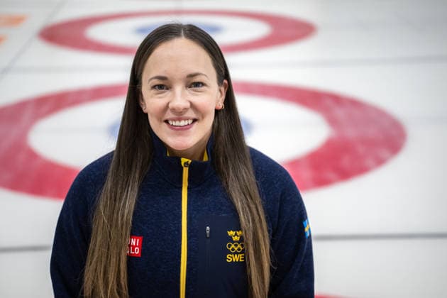 260129 Agnes Knochenhauer, Curling, poserar för ett porträtt under en presskonferens anordnad av Svenska Olympiska KommittÃ n den 29 januari 2026 i Stockholm. *** 260129 Agnes Knochenhauer, Curling, poses for a portrait during a press conference organized by the Swedish Olympic Committee on 29 January 2026 in Stockholm  Copyright: JOHANNAxSÄLL BB260129BB416