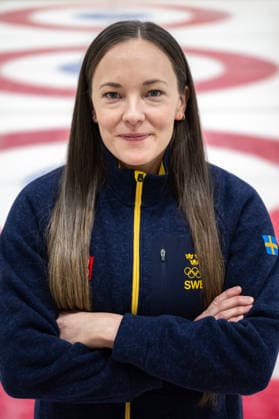 260129 Agnes Knochenhauer, Curling, poserar för ett porträtt under en presskonferens anordnad av Svenska Olympiska KommittÃ n den 29 januari 2026 i Stockholm. *** 260129 Agnes Knochenhauer, Curling, poses for a portrait during a press conference organized by the Swedish Olympic Committee on 29 January 2026 in Stockholm  Copyright: JOHANNAxSÄLL BB260129BB424