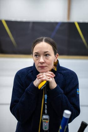 260129 Agnes Knochenhauer, Curling, under en presskonferens anordnad av Svenska Olympiska KommittÃ n den 29 januari 2026 i Stockholm. *** 260129 Agnes Knochenhauer, Curling, during a press conference organized by the Swedish Olympic Committee on 29 January 2026 in Stockholm  Copyright: JOHANNAxSÄLL BB260129BB430