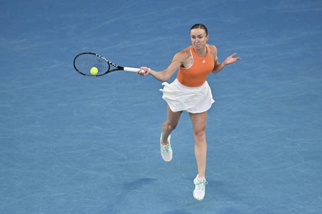 AUSTRALIAN OPEN 2026 MELBOURNE, AUSTRALIA - JANUARY 29: Elina Svitolina (UKR) in action against Aryna Sabalenka (NOT SEEN) during the Semifinals match at the Australian Open grand slam tennis tournament at Melbourne Park in Melbourne, Australia on January 29, 2026 Mark Avellino Anadolu Melbourne Australia. Editorial use only. Please get in touch for any other usage.  Copyright: x2026xAnadoluxMarkxAvellinox