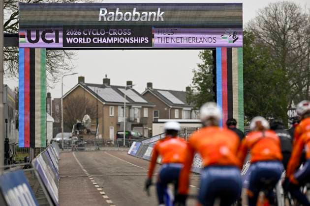 UCI World Championships 2026 Hulst - Media activities 29 01 2026 HULST, THE NETHERLANDS - JANUARY 29 : Illustration picture showing start and finish zone during the official training session on the track of the 2026 UCI Cyclo-Cross World Championships on January 29, 2026 in Hulst, The Netherlands, 29 01 2026 Hulst The Netherlands  Copyright: xNicoxVereeckenx