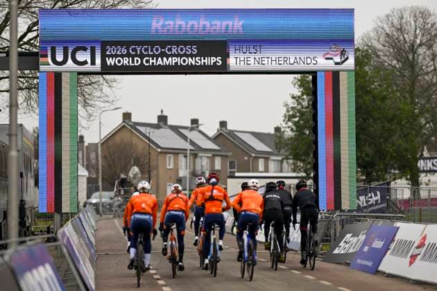 UCI World Championships 2026 Hulst - Media activities 29 01 2026 HULST, THE NETHERLANDS - JANUARY 29 : Illustration picture showing start and finish zone during the official training session on the track of the 2026 UCI Cyclo-Cross World Championships on January 29, 2026 in Hulst, The Netherlands, 29 01 2026 Hulst The Netherlands  Copyright: xNicoxVereeckenx