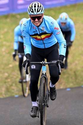 UCI World Championships 2026 Hulst - Media activities 29 01 2026 HULST, THE NETHERLANDS - JANUARY 29 : De Clercq Angelo (BEL) pictured on training during the official training session on the track of the 2026 UCI Cyclo-Cross World Championships on January 29, 2026 in Hulst, The Netherlands, 29 01 2026 Hulst The Netherlands  Copyright: xNicoxVereeckenx