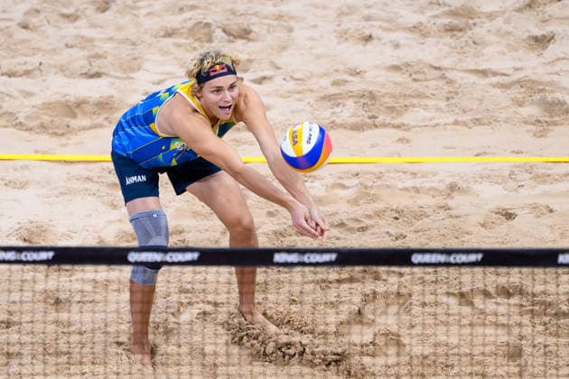260129 Swedens David Ahman during Stockholm Beach 2026 on January 29, 2026 in Stockholm  Copyright: EMMAxWALLSKOG BB260129EW009