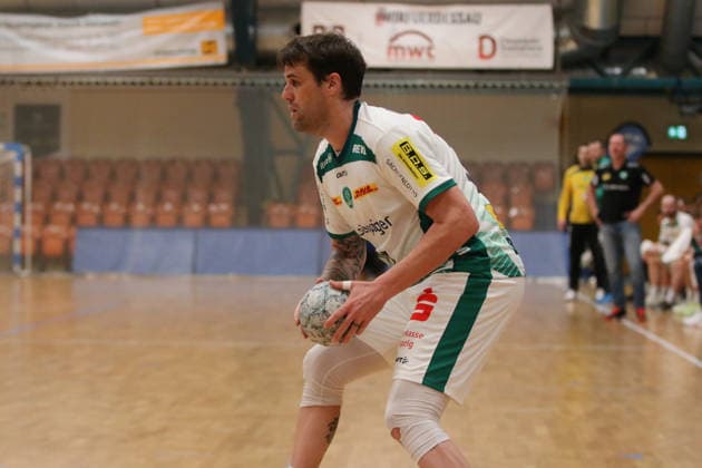 29 01 2026 Handball Men 2025 2026 Test match Dessau Roßlauer HV 06 SC DHFK Leipzig Anhalt Arena Dessau Dean Bombac Leipzig, 67, white on the ball Dessau Roßlau Saxony Anhalt Germany