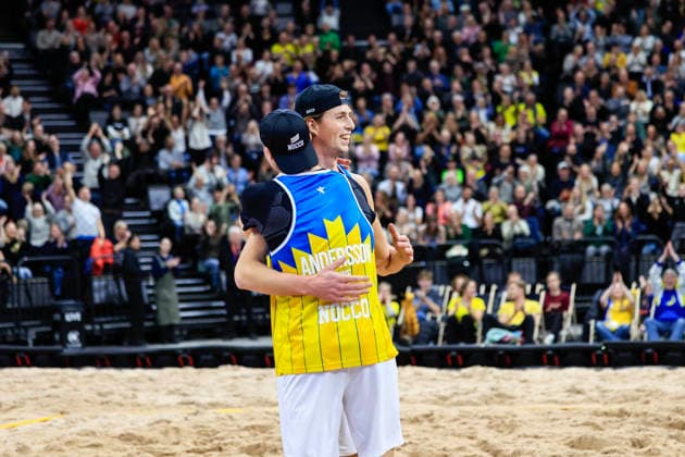 STOCKHOLM, SWEDEN 20260129 Swedens Jacob Hölting Nilsson during the beach volleyball competition Stockholm Beach 2026, an official competition in the international Queen King of the Court series, at Avicii Arena in Stockholm STOCKHOLM SWEDEN x60160x  Copyright: xStefanxJerrevang TTx STOCKHOLM BEACH 2026
