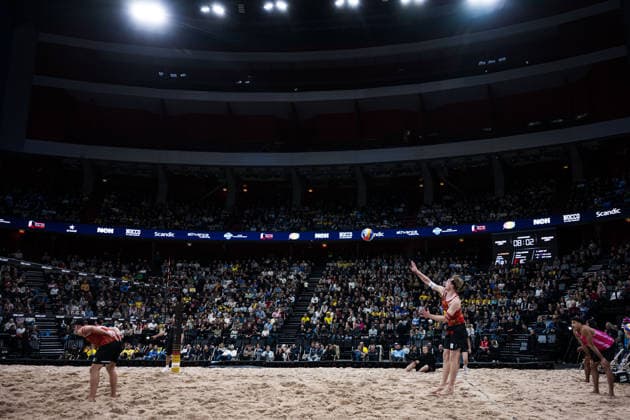 260129 Austrias Timo Hammarberg and Tim Berger during Stockholm Beach 2026 on January 29, 2026 in Stockholm  Copyright: EMMAxWALLSKOG BB260129EW026