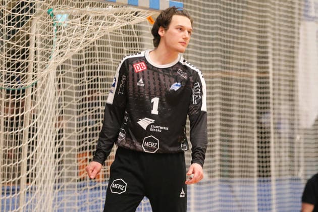 29 01 2026 Handball Men 2025 2026 Test match Dessau Roßlauer HV 06 SC DHFK Leipzig Anhalt Arena Dessau Janik Patzwaldt Dessau, 1, black Dessau Roßlau Saxony Anhalt Germany