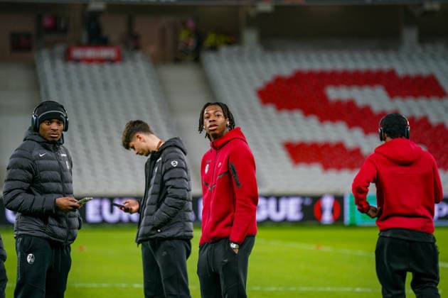 Football UEFA Europa League 2025 26, Matchday 8 OSC Lille vs SC Freiburg Stade Pierre Mauroy Lille, France Johan Manzambi SC Freiburg, 44 Copyright: xJOERANxSTEINSIEKx