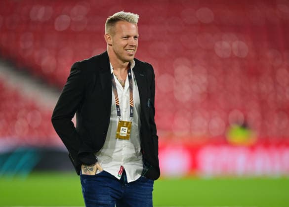 Nottingham, England, 29th January 2026. David Grof of Ferencvaros takes a look at the stadium before the Nottingham Forest vs Ferencvaros UEFA Europa League match at the City Ground, Nottingham. Picture credit should read: Harriet Massey Sportimage EDITORIAL USE ONLY. No use with unauthorised audio, video, data, fixture lists, club league logos or live services. Online in-match use limited to 120 images, no video emulation. No use in betting, games or single club league player publications. SPI_014_HM_Forest_Ferencvaros SPI-4491-0014