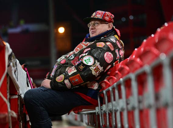 Nottingham, England, 29th January 2026. Nottingham Forest super fan Eberhand Ebby Kleinrensing pictured during the Nottingham Forest vs Ferencvaros UEFA Europa League match at the City Ground, Nottingham. Picture credit should read: Harriet Massey Sportimage EDITORIAL USE ONLY. No use with unauthorised audio, video, data, fixture lists, club league logos or live services. Online in-match use limited to 120 images, no video emulation. No use in betting, games or single club league player publications. SPI_018_HM_Forest_Ferencvaros SPI-4491-0018