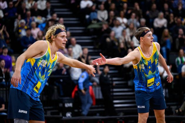 260129 Swedens David Ahman and Jonatan Hellvig during Stockholm Beach 2026 on January 29, 2026 in Stockholm  Copyright: EMMAxWALLSKOG BB260129EW028