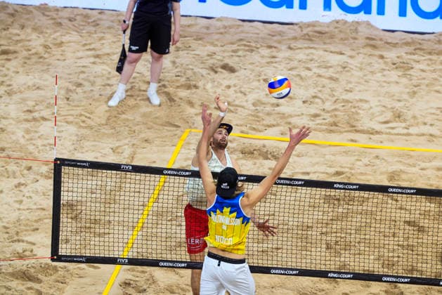 STOCKHOLM, SWEDEN 20260129 Norways Anders Mol against Swedens Jacob Hölting Nilsson during the final of the beach volleyball competition Stockholm Beach 2026, an official part of the international Queen King of the Court series, at Avicii Arena in Stockholm STOCKHOLM SWEDEN x60160x  Copyright: xStefanxJerrevang TTx STOCKHOLM BEACH 2026
