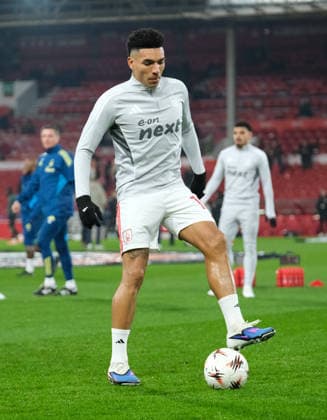 Igor Jesus of Nottingham Forest during the pre-match warm-up during the UEFA Europa league football match between Nottingham Forest and Ferencvaros TC at the City Ground in Nottingham. Copyright: xPaulxBonser SportsxPressxPhotox Sportspressphoto_SPR86695