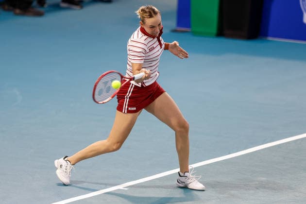Philippine Women s Open in Manila Donna Vekic of Croatia in action against Lin Zhu of China during day four of the Philippine Women s Open in Manila, Philippines on January 29, 2026. The Philippine Women s Open runs from January 26 to 31 2026. MANILA PHILIPPINES  Copyright: xMatrixxImagesx xMarkxCristinox