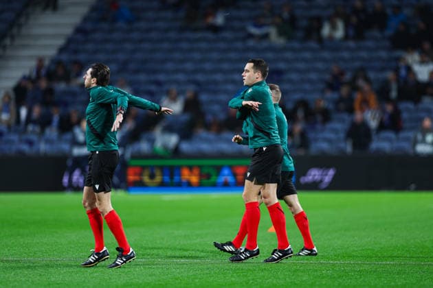 January 29, 2026, Porto, Porto, Portugal: Referees during the Uefa Europa League - League phase, matchday 8 between FC Porto and Rangers Football Club at Estadio Dragao, in Porto, Portugal, on January 29, 2026. Porto Portugal - ZUMAe141 20260129_zsp_e141_017 Copyright: xLuisxEirasx