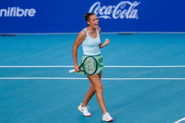 Philippine Women s Open in Manila Tatiana Prozorova of Russia scores against Sofia Costoulas of Belgium in the Women s Singles Quarterfinal match during day four of the Philippine Women s Open in Manila, Philippines on January 29, 2026.The Philippine Women s Open runs from January 26 to 31 2026. MANILA PHILIPPINES  Copyright: xMatrixxImagesx xMarkxCristinox