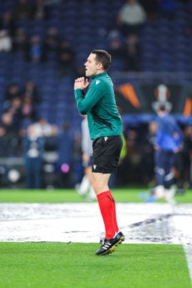 January 29, 2026, Porto, Porto, Portugal: Referees during the Uefa Europa League - League phase, matchday 8 between FC Porto and Rangers Football Club at Estadio Dragao, in Porto, Portugal, on January 29, 2026. Porto Portugal - ZUMAe141 20260129_zsp_e141_022 Copyright: xLuisxEirasx