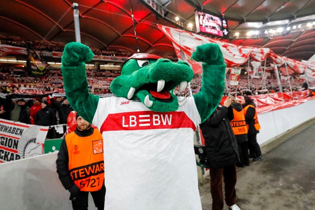 Fritzle before kick-off , Germany, Football, UEFA Europa League, Matchday 8, 2025 2026, VfB Stuttgart vs Young Boys Bern, 29 01 2026, Stuttgart MHP Arena Germany Copyright: xGrantxHubbsx