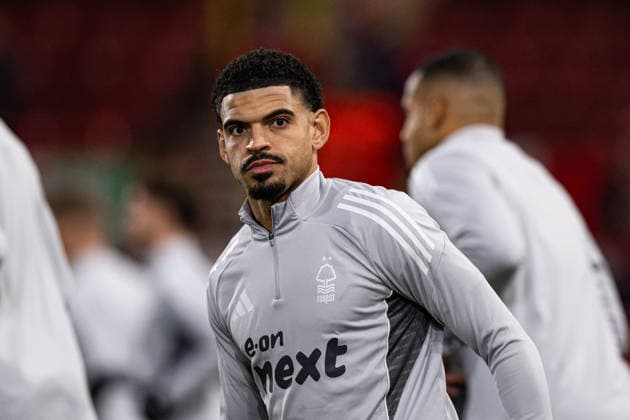 29th January 2026; The City Ground, Nottingham, England; UEFA Europa League Football, Nottingham Forest versus Ferencvarosi; Morgan Gibbs-White of Nottingham Forest during the pre-match warm-up  GodfreyxPitt Content restricted for UK based newspaper