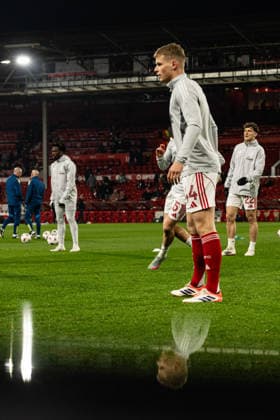 29th January 2026; The City Ground, Nottingham, England; UEFA Europa League Football, Nottingham Forest versus Ferencvarosi; Zach Abbott of Nottingham Forest during the pre-match warm-up  GodfreyxPitt Content restricted for UK based newspaper