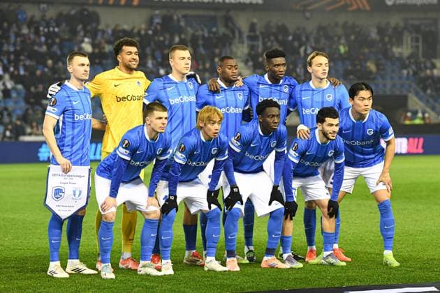 Genk s players pictured before a soccer game between Belgian soccer team KRC Genk and Swedish team Malmo FF, in Genk, on Thursday 29 January 2026, on day eight of the League phase of the UEFA Europa League tournament. JILLxDELSAUX  x159638647x