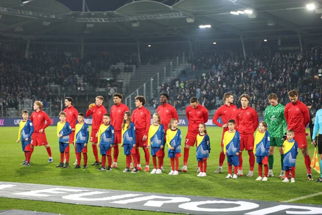 SOCCER - UEFA EL, Sturm vs Brann GRAZ,AUSTRIA,29.JAN.26 - SOCCER - UEFA Europa League, SK Sturm Graz vs SK Brann Bergen. Image shows team of Brann Bergen.  GEPAxpictures xChrisxBauer