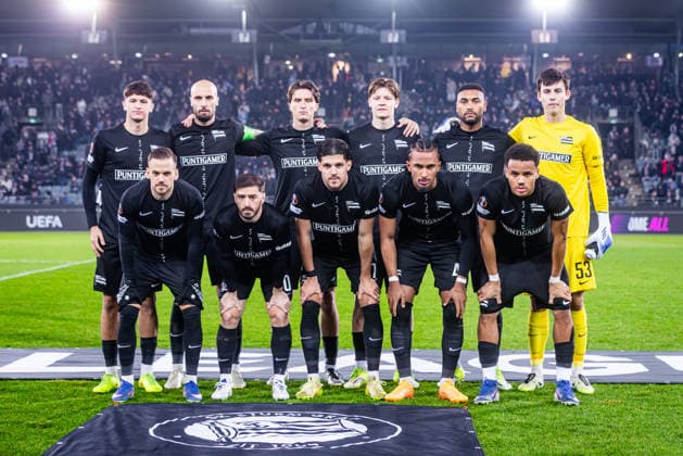 STURM GRAZ - BRANN BERGEN Team photo of Sturm during the league phase of UEFA Europa league football match between SK Sturm Graz and SK Brann Bergen. Graz, Austria, January 29, 2026. Photo by Branislav Racko Copyright: xx _BRR0553