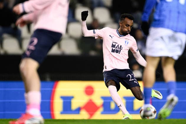 260129 Taha Ali of Malmö FF scores the 0 1 goal during the UEFA Europa League football match between KRC Genk and Malmö FF on January 29, 2026 in Genk Photo Simon Hastegard BILDBYRAN kod SH SH0684 fotboll football soccer fotball uefa europa league europa league krc genk malmö ff bbeng  Copyright: SIMONxHASTEGARD BB260129SH031