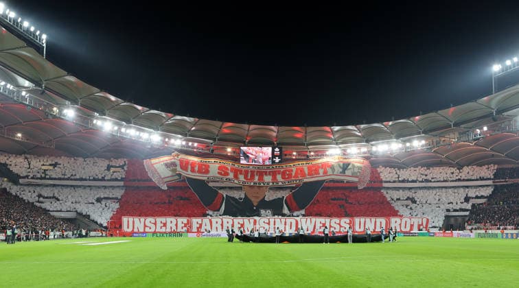 Stuttgart, Football Europa League , VfB Stuttgart vs BSC Young Boys Bern , Feature Choreo in Cannstatter Kurve Our colors are white and red