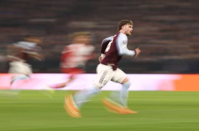Harvey Elliott of Aston Villa Aston Villa v Red Bull Salzburg, UEFA Europa League, Group Stage, Football, Villa Park, Birmingham, UK - 29 Jan 2026Birmingham Villa Park United Kingdom EDITORIAL USE ONLY No use with unauthorised audio, video, data, fixture lists, club league logos or live services. Online in-match use limited to 120 images, no video emulation. No use in betting, games or single club league player publications. Copyright: xRyanxBrowne Shutterstockx 16445867aa