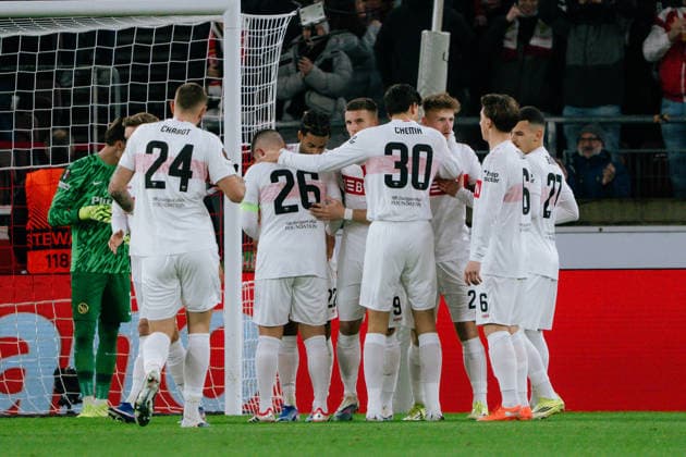 VfB Stuttgart celebrate after Deniz Undav gives them a 1-0 lead VfB Stuttgart, 26 , GER, VfB Stuttgart vs Young Boys Bern, Football, Europa League, Matchday 8, Match 2025 2026, 29 01 2026, GER, VfB Stuttgart vs Young Boys Bern, Football, Europa League, Matchday 8, Match 2025 2026, 29 01 2026, Stuttgart Copyright: xEibner-Pressefoto EdwardxCheungx EP_ECG